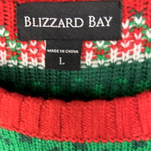 BLIZZARD BAY Ugly Christmas Sweater Just Gift It Men’s Size Large - Picture 8 of 9